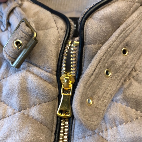 Fate Rowan Faux Suede Quilted Jacket - Picture 3 of 6